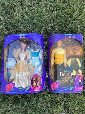 Vintage Disney Classics Beauty and the Beast Belle & The Beast Dolls